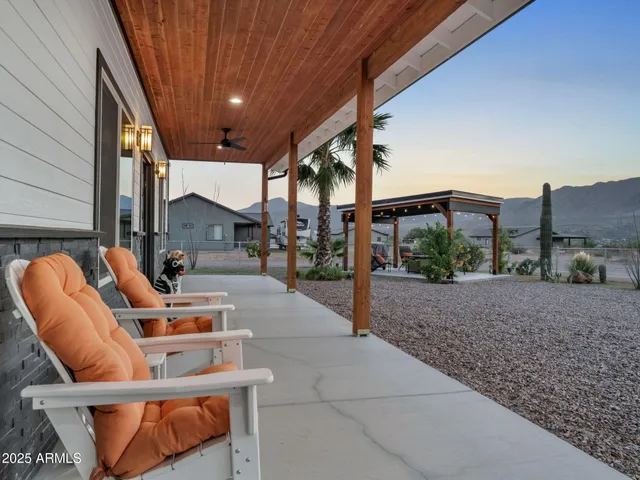 an aerial view of residential houses and outdoor space