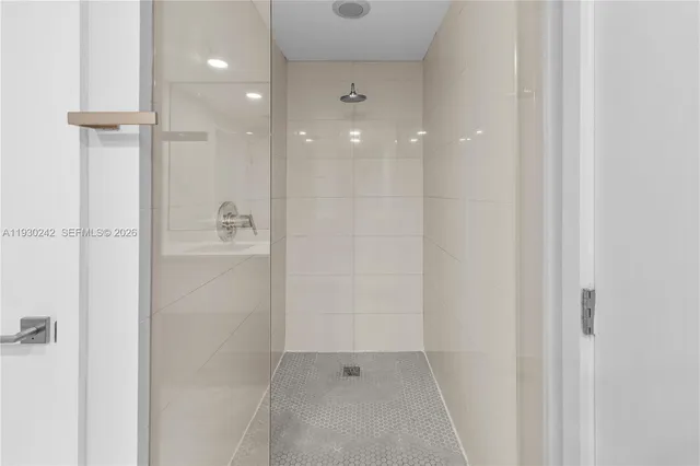 a view of a lake from a window