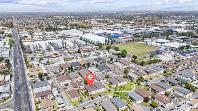 an aerial view of a city
