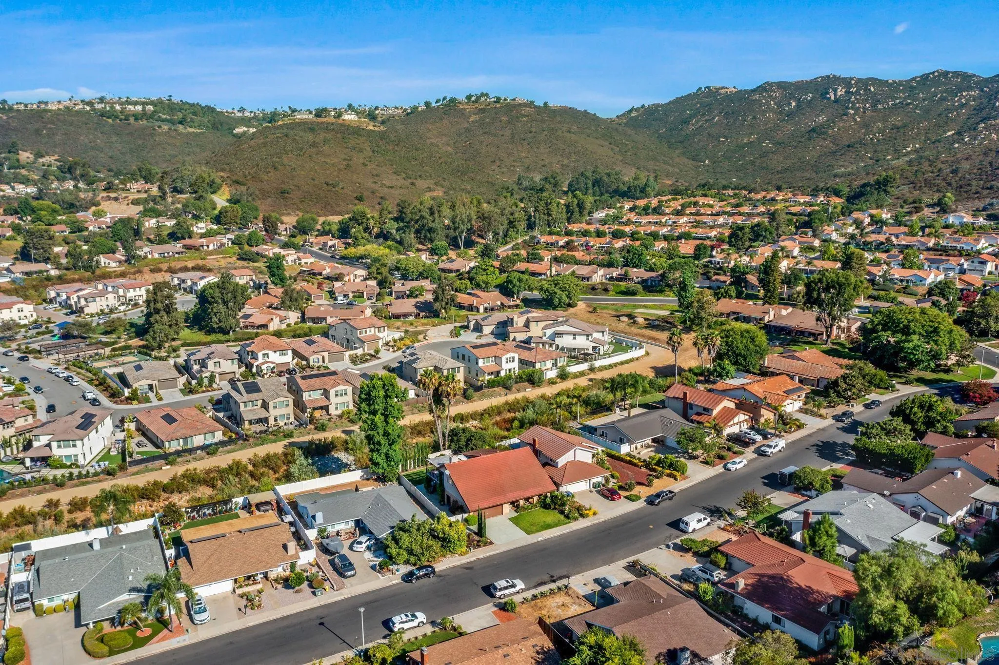 1983 David Drive Escondido, CA 92026 - Photo 51 of 55 an aerial view of residential houses with outdoor space