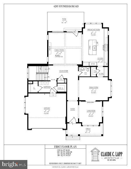 6205 Stoneham Road Bethesda, MD 20817 - Photo 12 of 13 Main Level Floor Plan