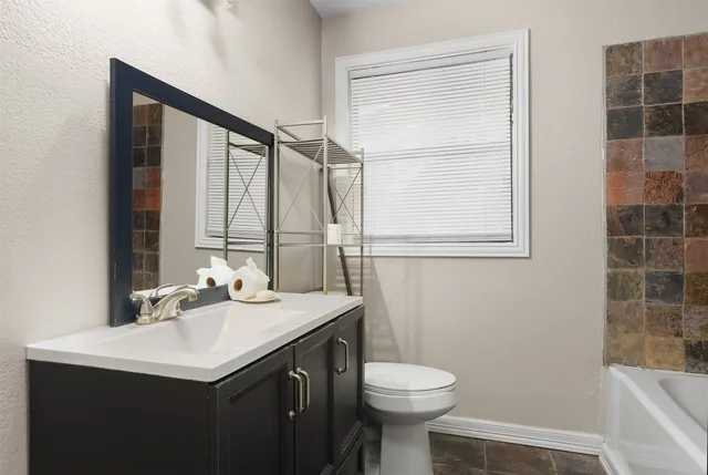 a bathroom with a sink and a toilet