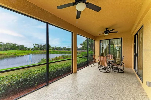 a view of a garden with an outdoor space
