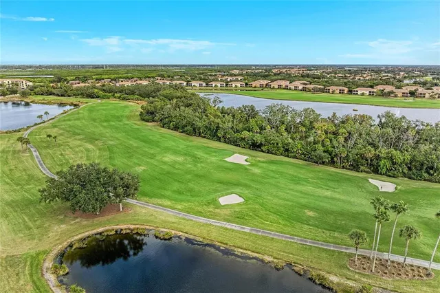 a view of a park with some trees