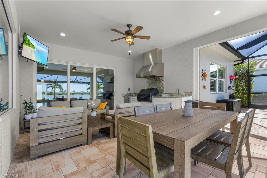 14539 Kelson Circle Naples, FL 34114 - Photo 29 of 37 Outdoor Living area featuring a summer kitchen