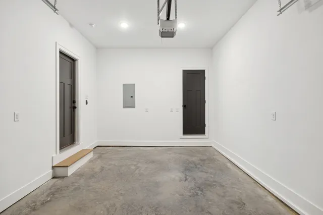 an empty room with an entryway