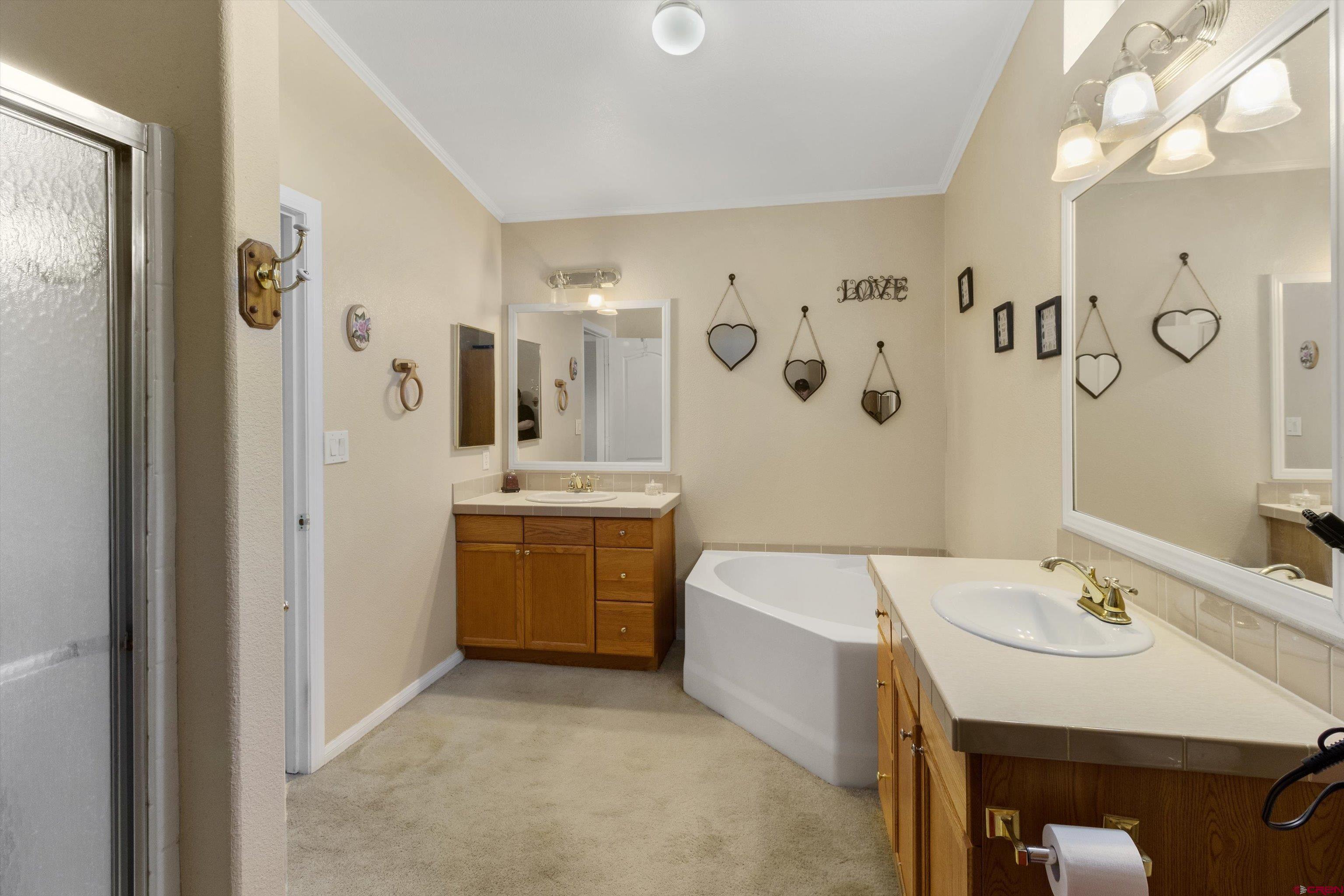 34 Silverview Court Durango, CO 81303 - Photo 19 of 29 a bathroom with a tub sink and mirror