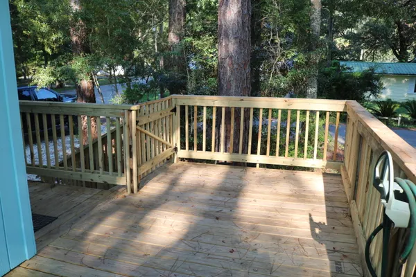 a view of backyard with green space