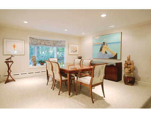 132 Country Club Road Newton, MA 02459 - Photo 3 of 6 a living room with furniture a dining table and a large window