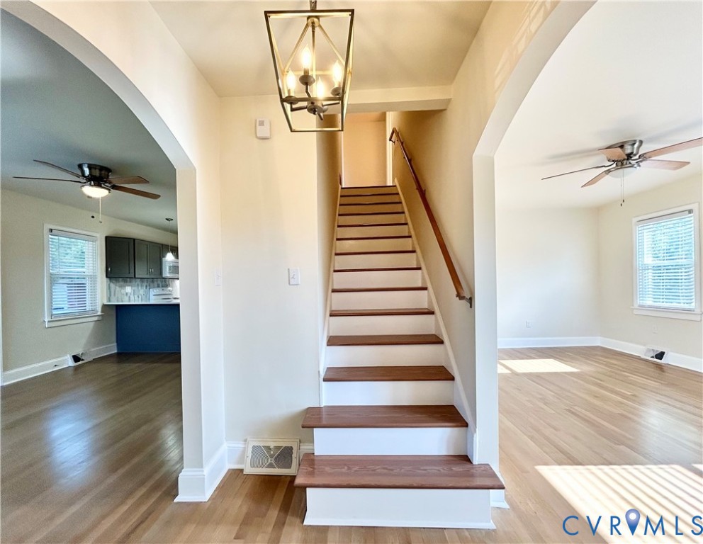 411 Hillcrest Avenue Colonial Heights, VA 23834 - Photo 22 of 33 a view of entryway and hall with wooden floor