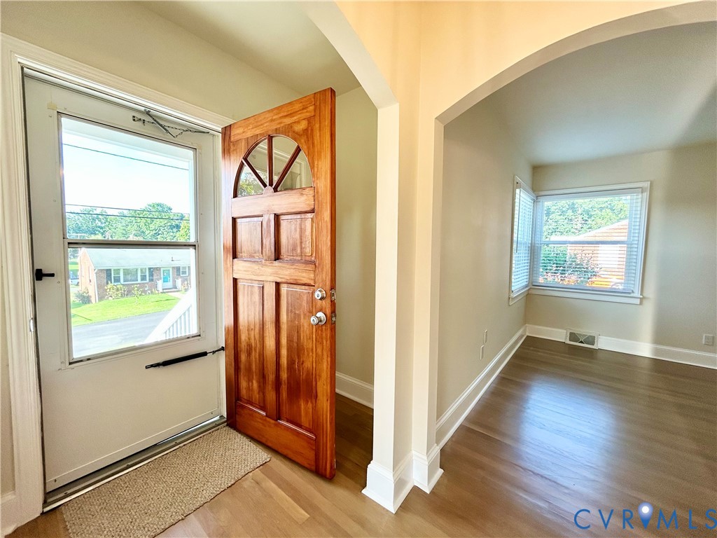411 Hillcrest Avenue Colonial Heights, VA 23834 - Photo 33 of 33 a view of an entryway with wooden floor and a window
