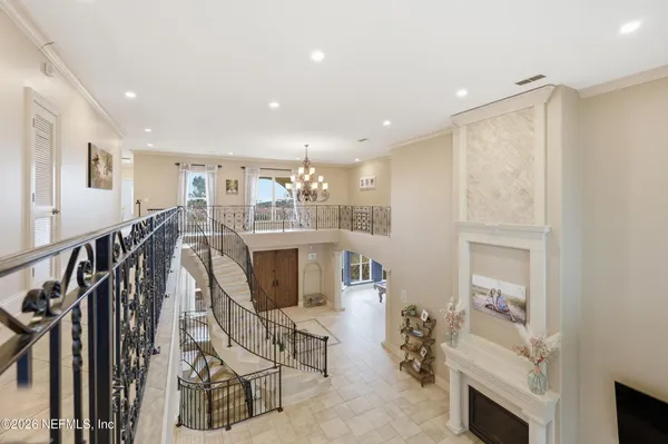 a view of a city with an ocean view