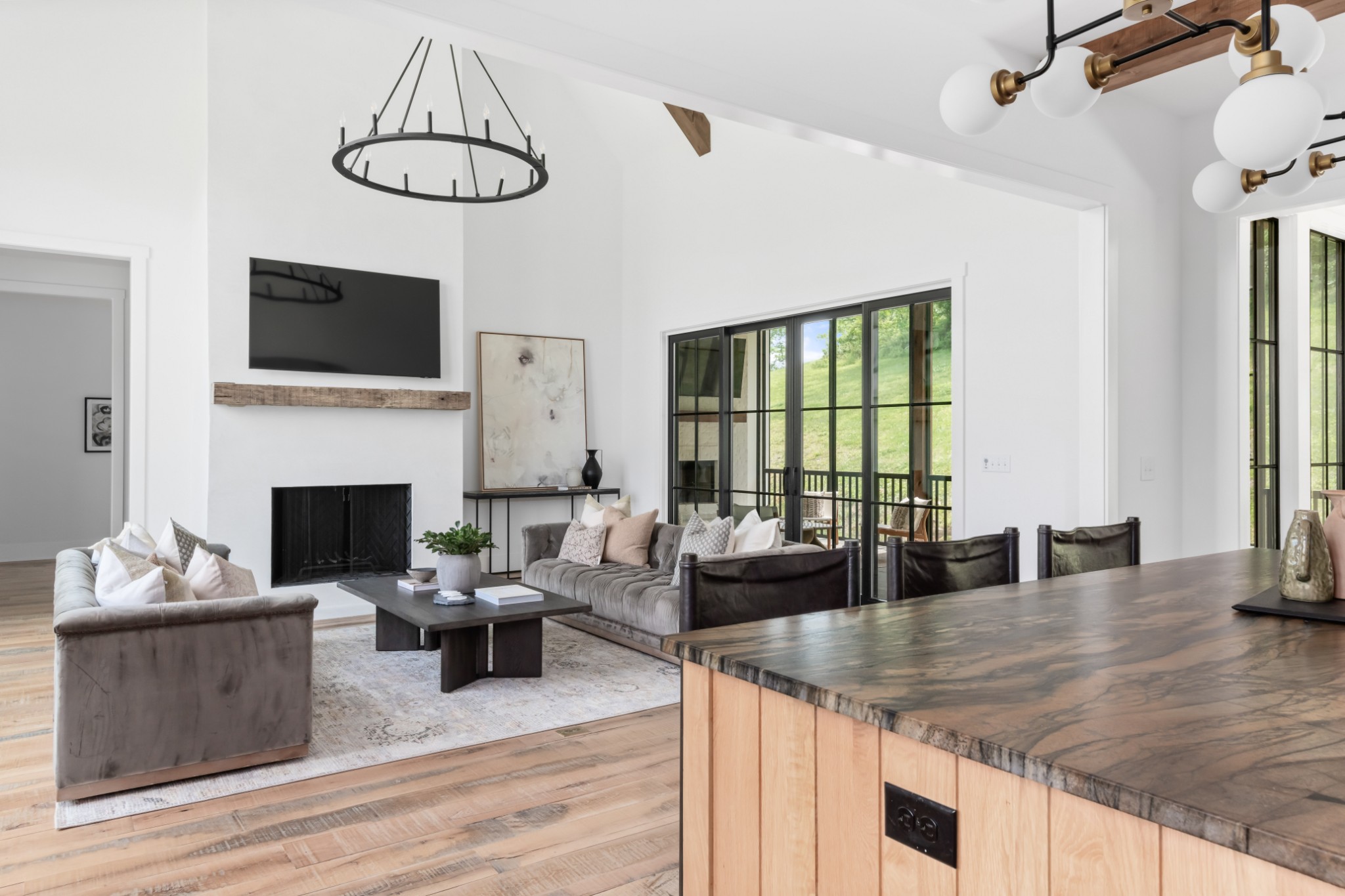3551 Bailey Road Franklin, TN 37064 - Photo 2 of 52 a living room with furniture and a fireplace