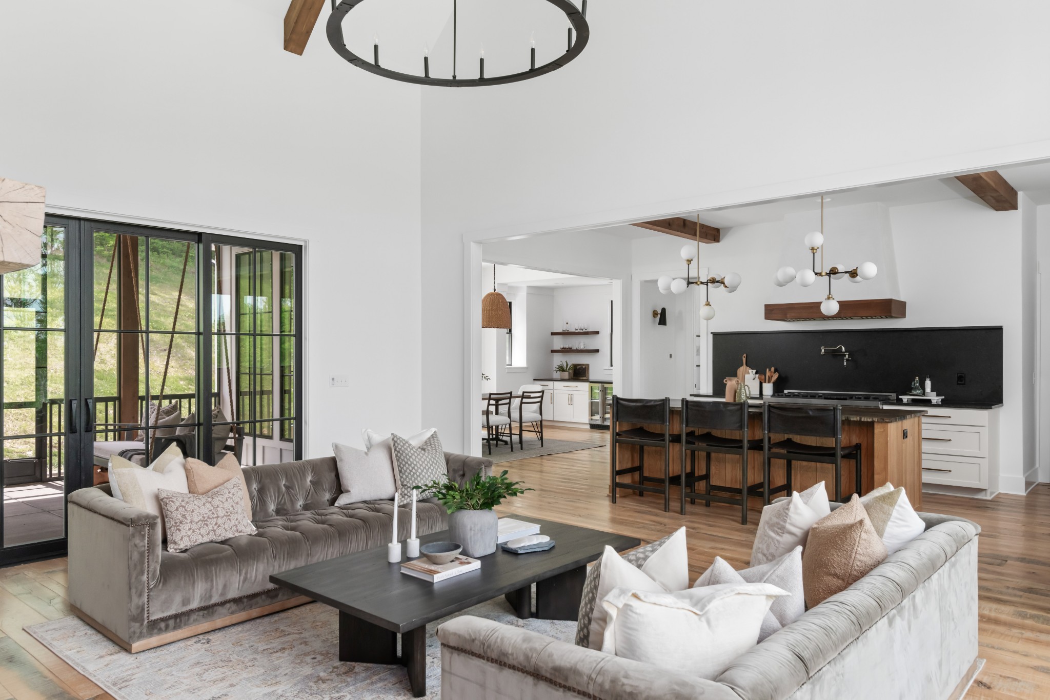 3551 Bailey Road Franklin, TN 37064 - Photo 31 of 52 a living room with furniture kitchen view and a large window