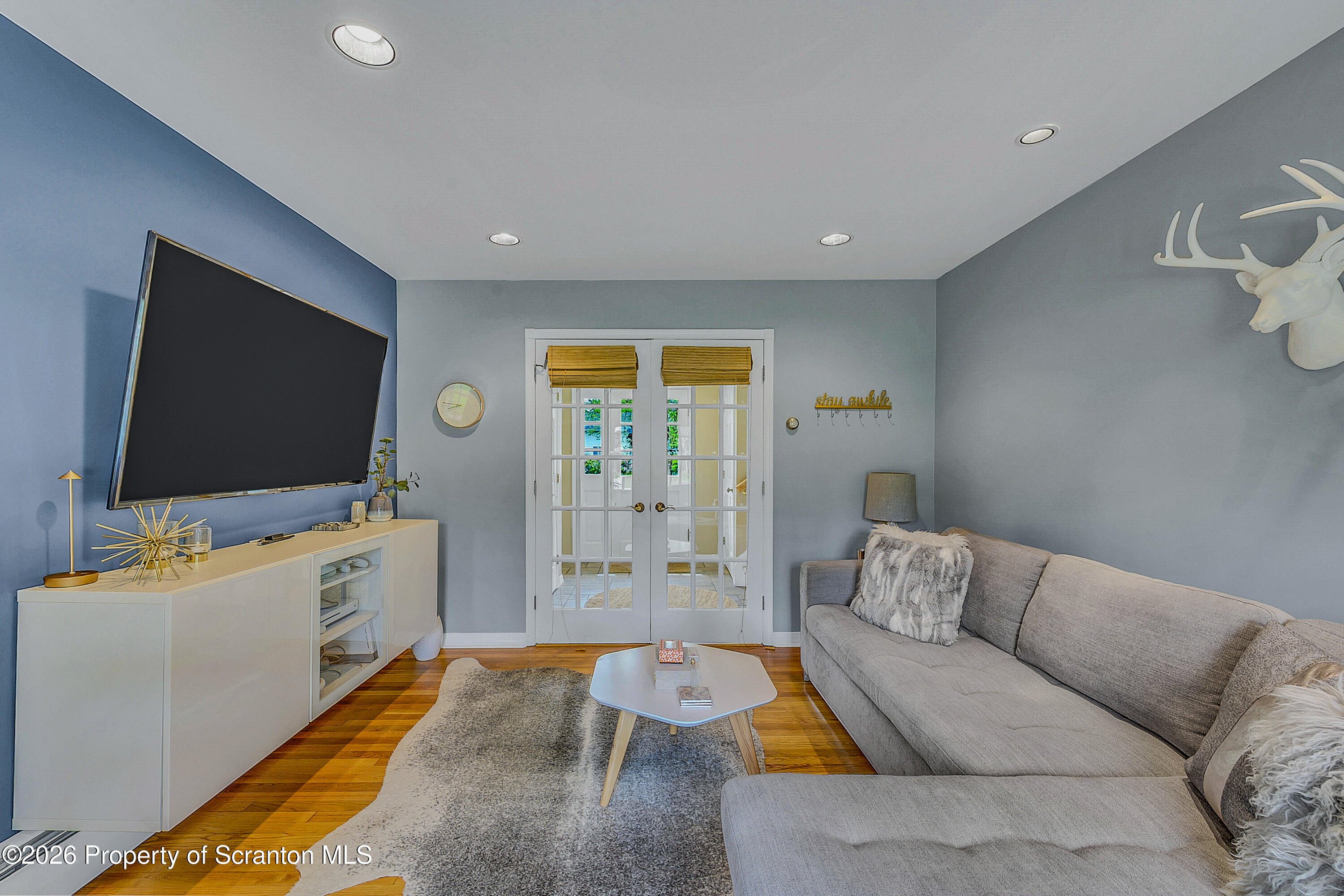 330 Glenburn Road Clarks Green, PA 18411 - Photo 56 of 69 a living room with furniture and a flat screen tv