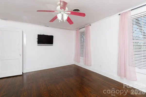 a view of a livingroom with a flat screen tv