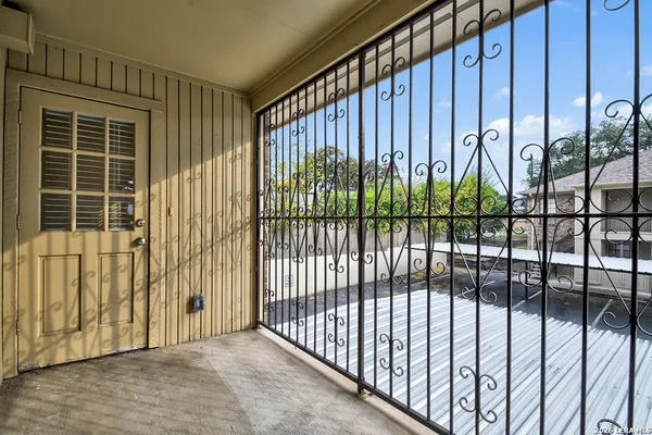 a view of a balcony