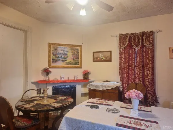 a view of balcony with wooden floor