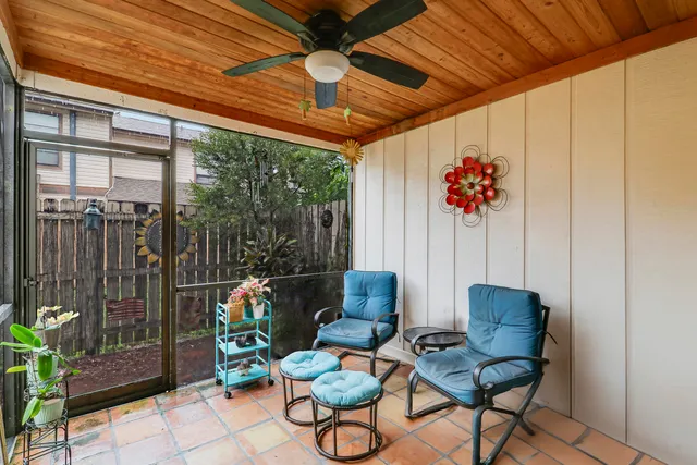 a outdoor space with furniture