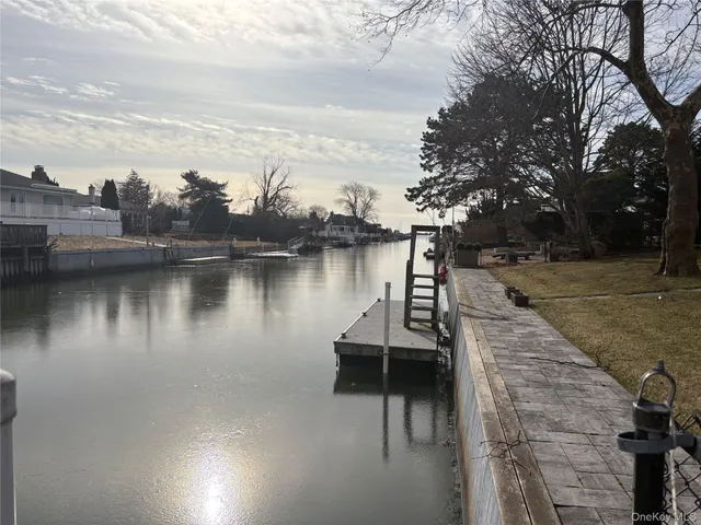 a view of a lake with houses