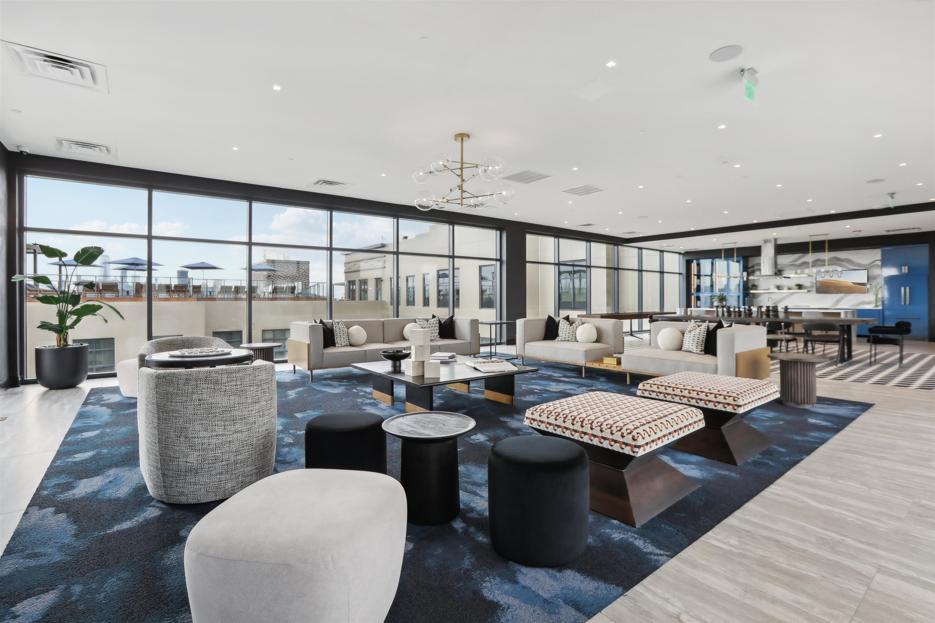 32 Oakland Avenue, Unit 1504 Jersey City, NJ 07306 - Photo 35 of 50 a living room with lots of furniture and a large window
