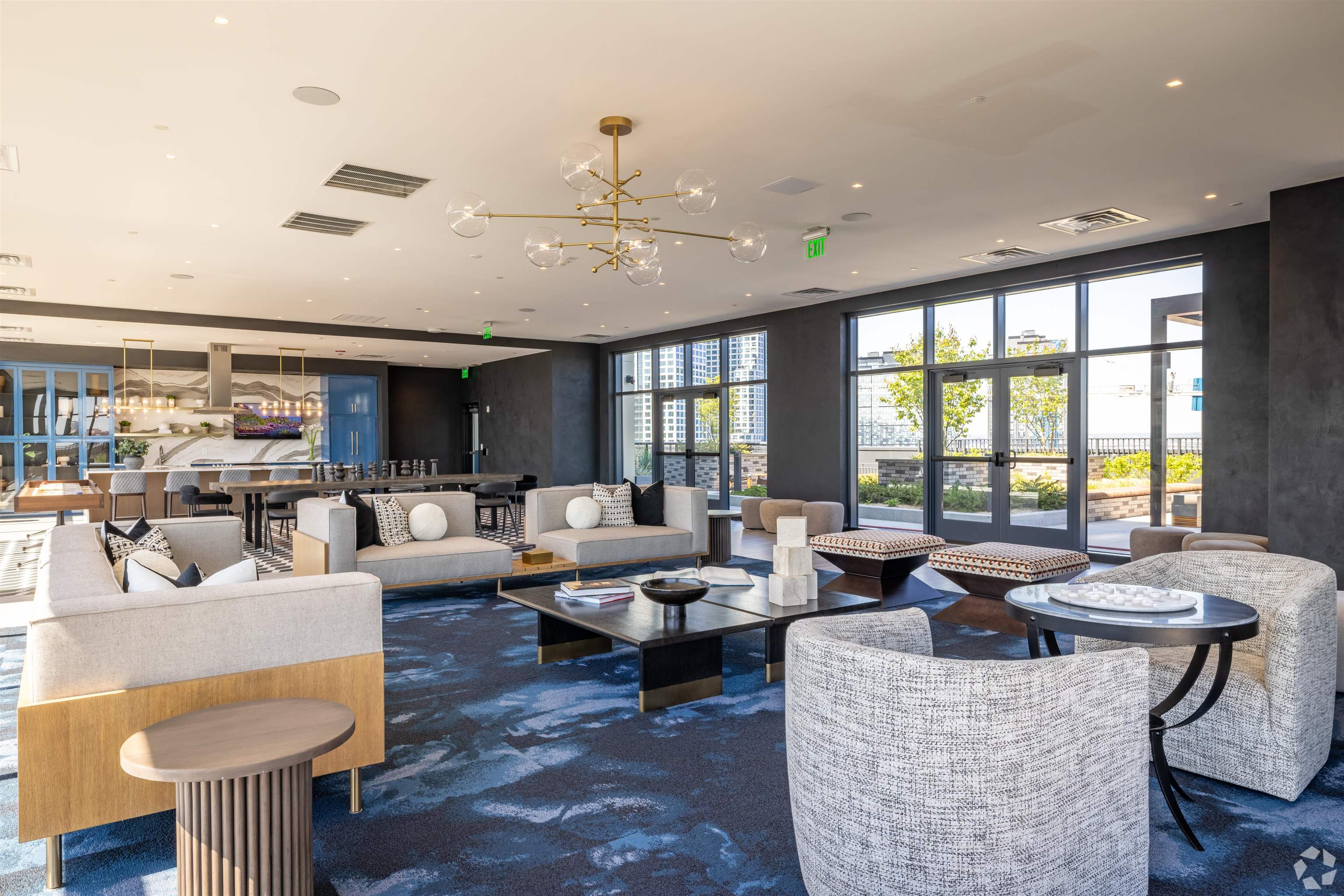 32 Oakland Avenue, Unit 1504 Jersey City, NJ 07306 - Photo 38 of 50 a living room with furniture and a large window