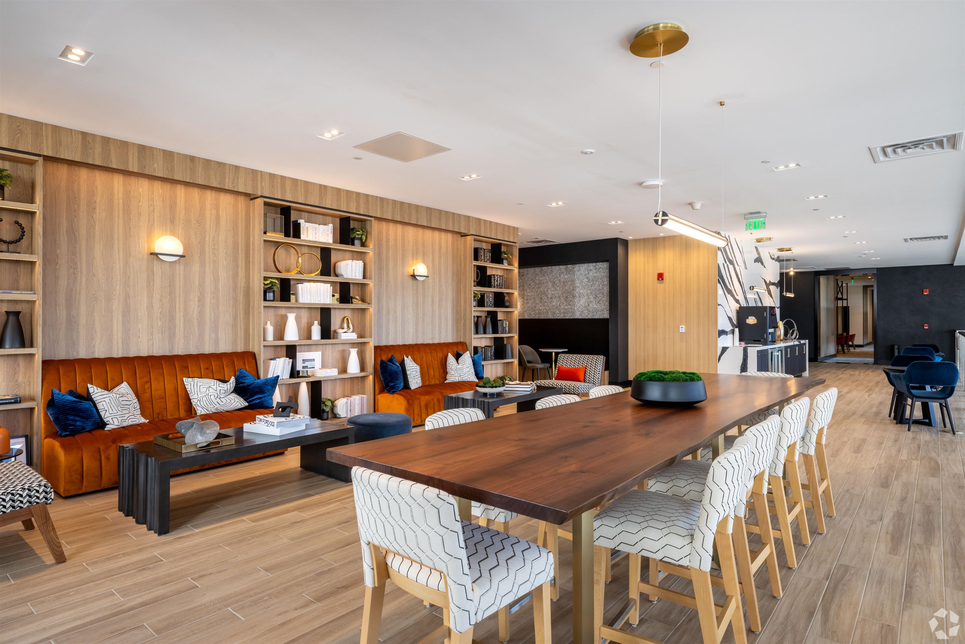 32 Oakland Avenue, Unit 1504 Jersey City, NJ 07306 - Photo 40 of 50 a living room with furniture and a wooden floor