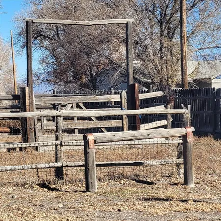 a view of a yard with a tree