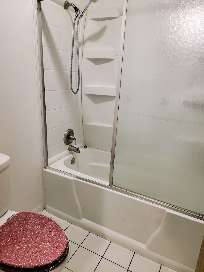 719 Radnor Drive Roselle, IL 60172 - Photo 13 of 18 a bathroom with a granite countertop bathtub and a shower