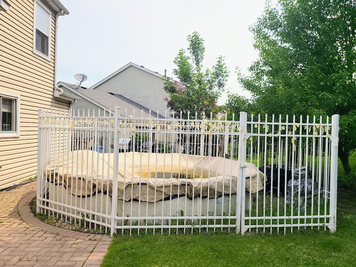 719 Radnor Drive Roselle, IL 60172 - Photo 18 of 18 a view of a house with a small yard and a wooden deck