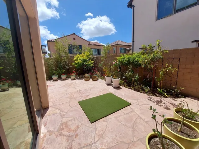 a view of a porch with a yard