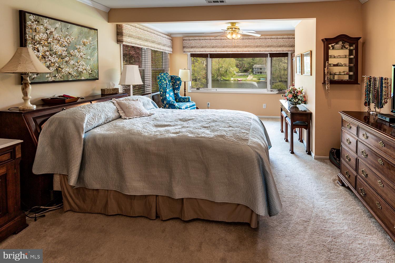 14 West Lake Avenue Medford, NJ 08055 - Photo 18 of 37 Master bedroom with fabulous lake views