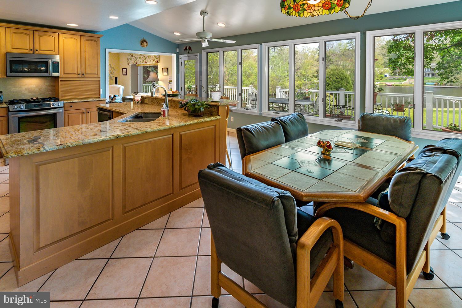 14 West Lake Avenue Medford, NJ 08055 - Photo 8 of 37 Wall of windows overlooking the lake from kitchen