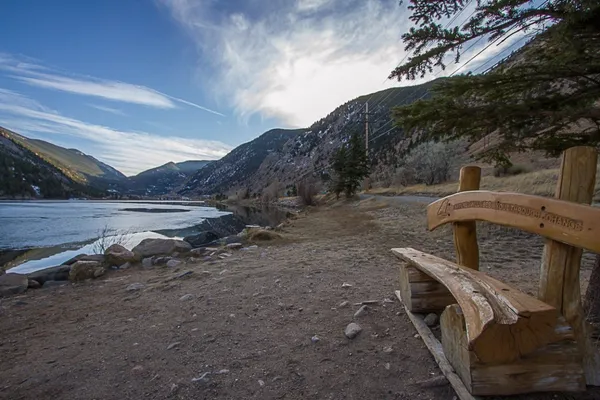 a view of a backyard with tv