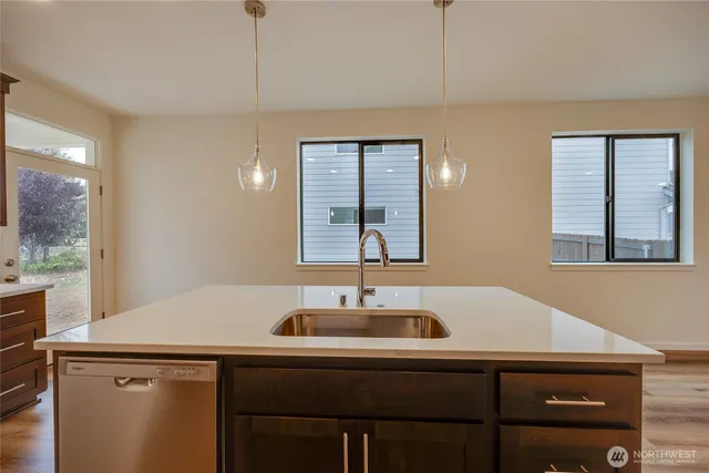 a sink and a window in a room