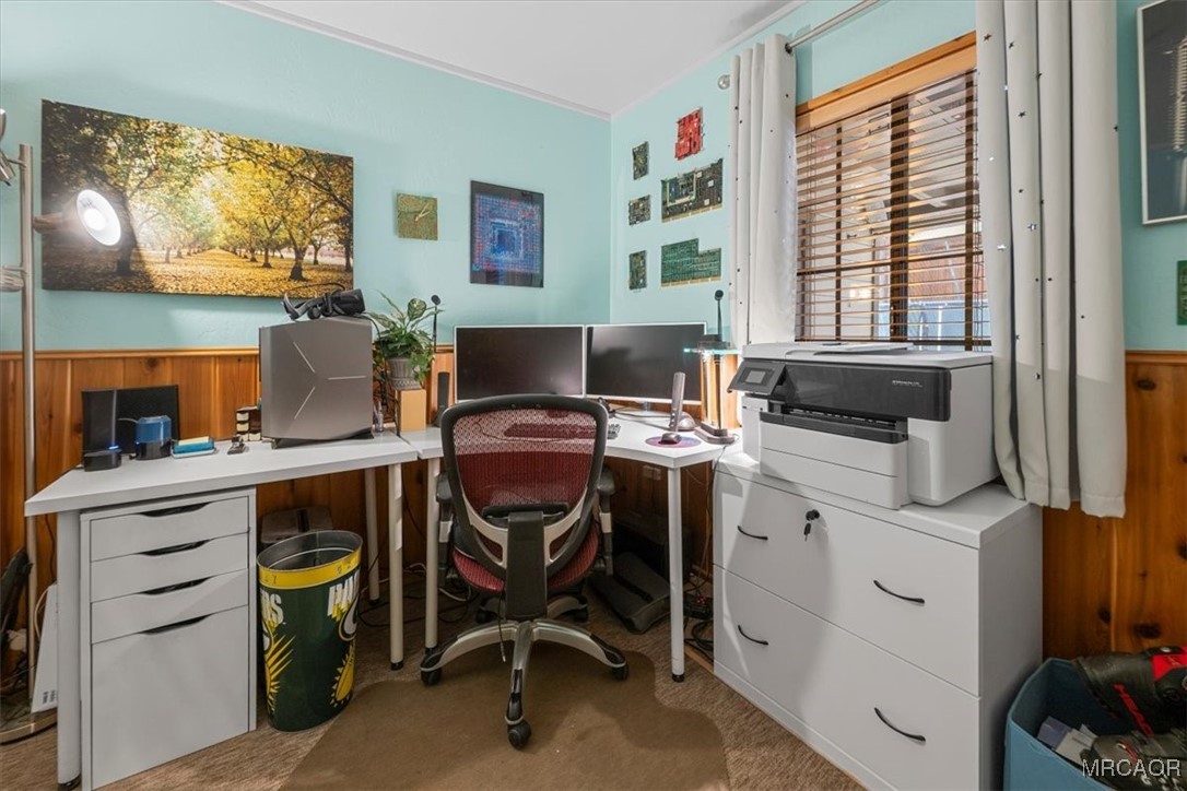 446 Moreno Lane Sugarloaf, CA 92386 - Photo 22 of 41 a view of a workspace with furniture and a window