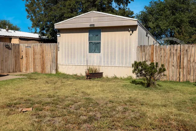a backyard of a house