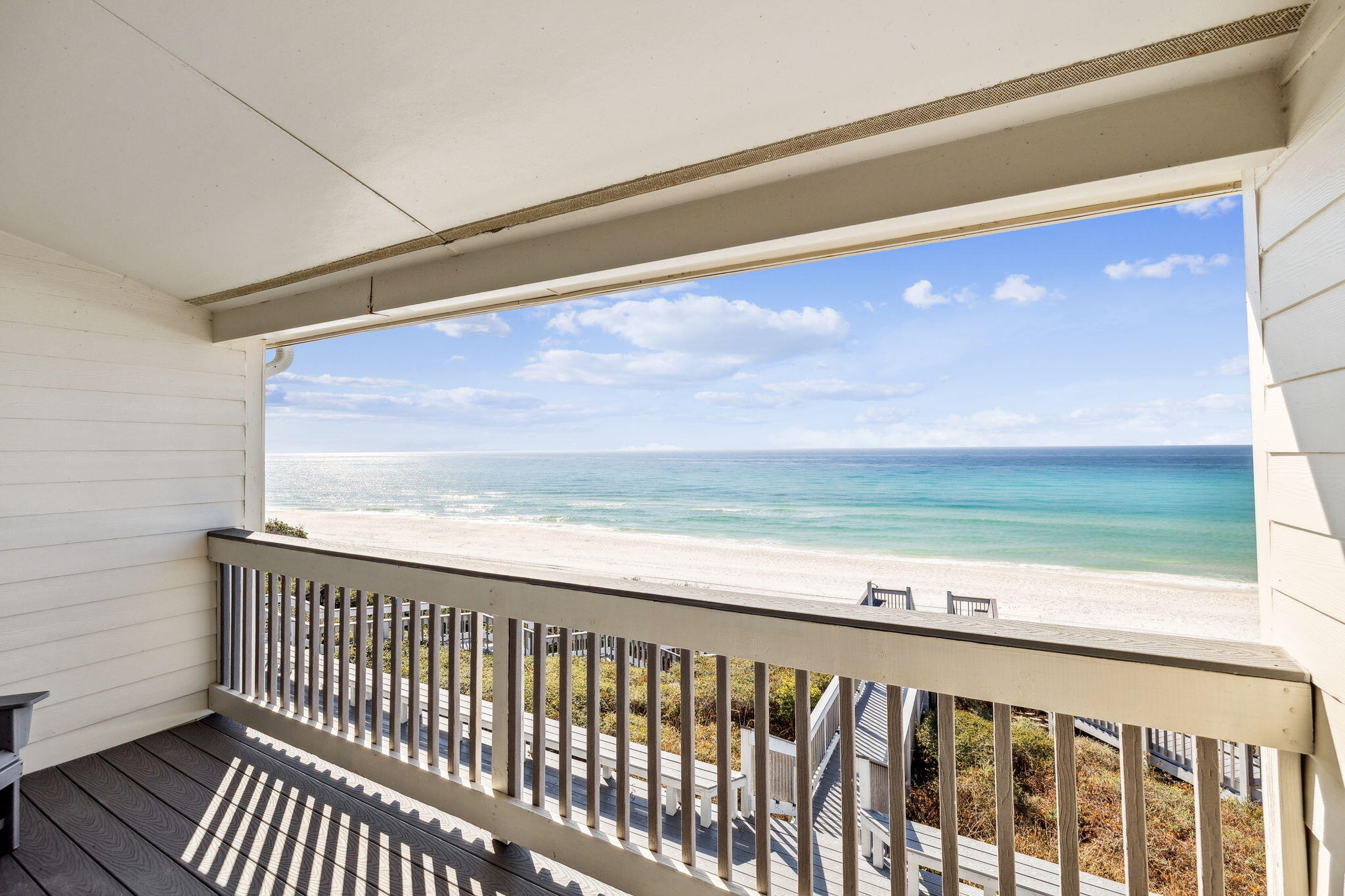 8116 East County Highway 30A, Unit 5 Inlet Beach, FL 32461 - Photo 32 of 48 a view of a balcony from a window