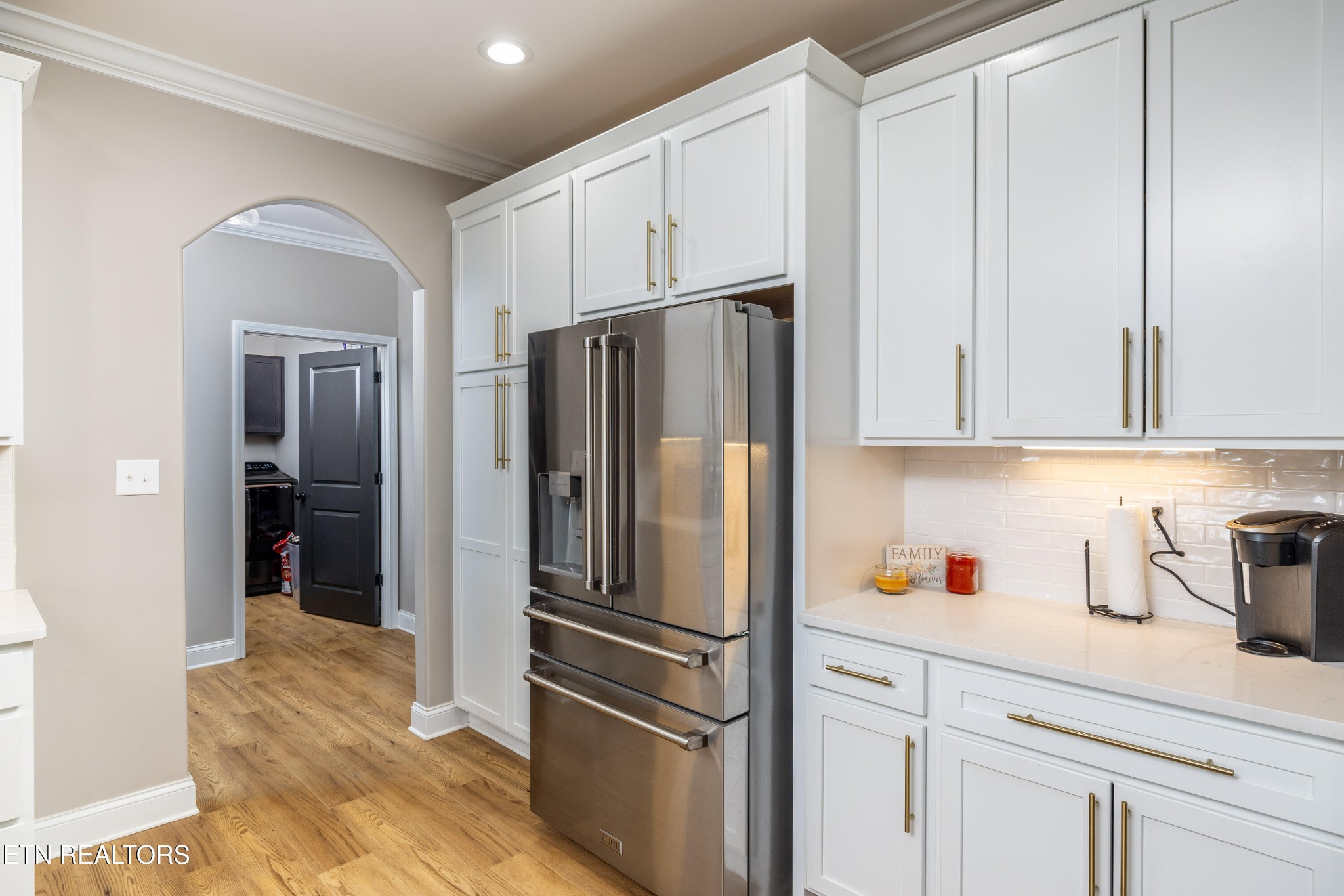 1216 Houston Springs Road Greenback, TN 37742 - Photo 20 of 57 a kitchen with stainless steel appliances white cabinets and a refrigerator