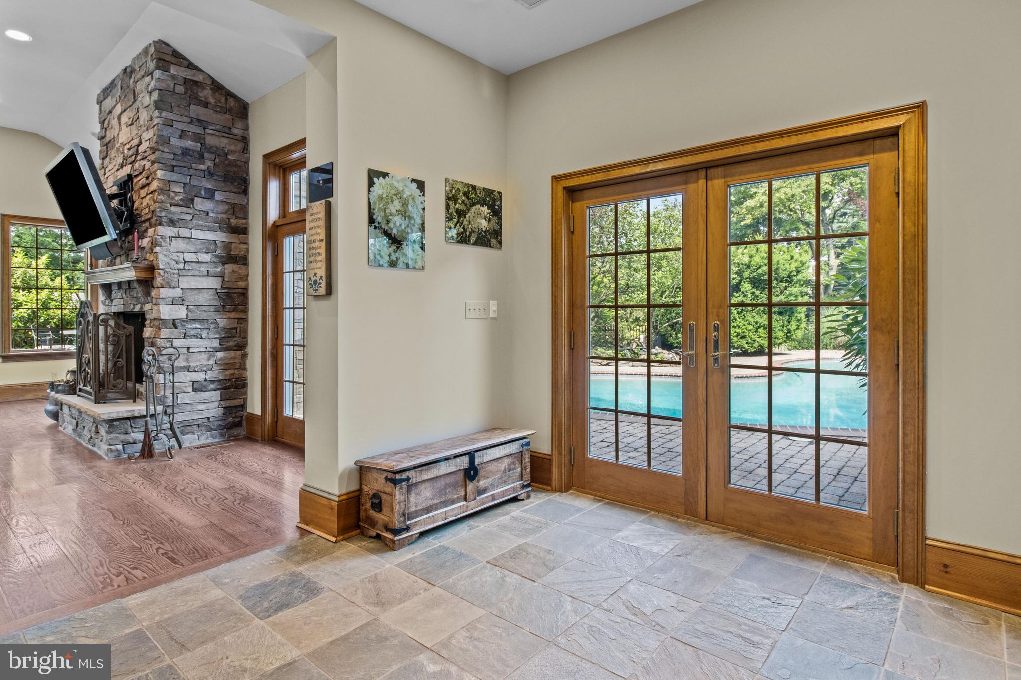 164 Welsh Road Huntingdon Valley, PA 19006 - Photo 22 of 75 French doors to the back patio and pool
