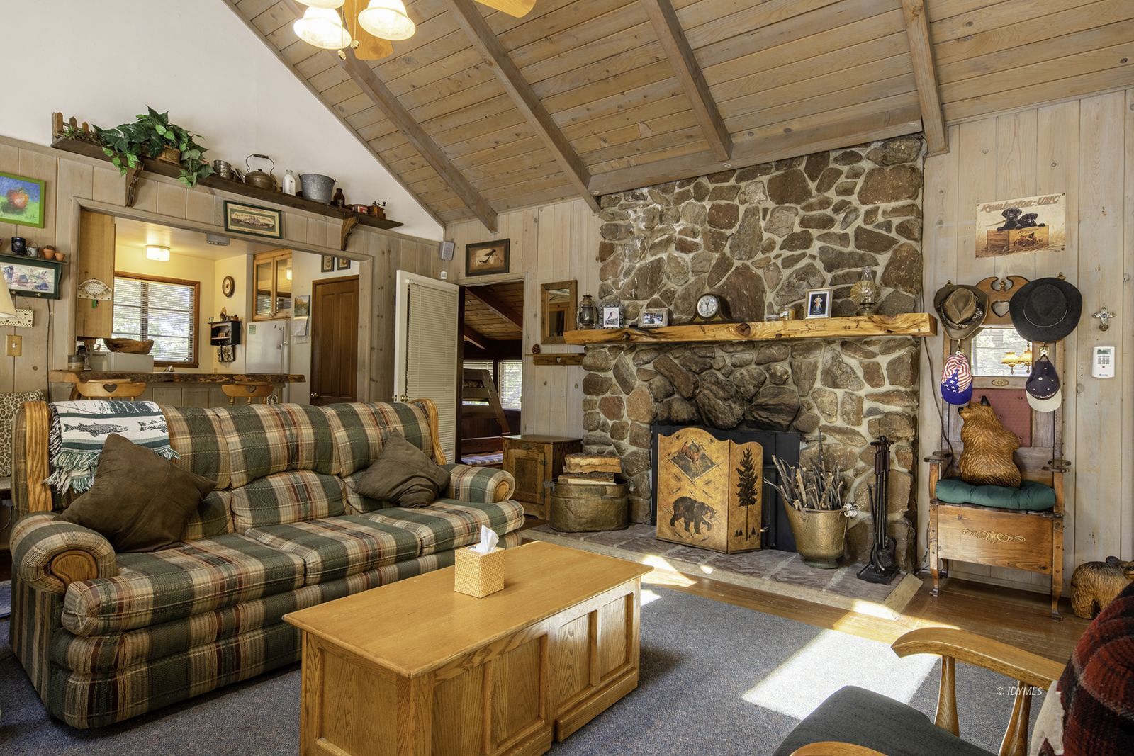 25180 Glen Road Idyllwild, CA 92549 - Photo 6 of 45 a living room with furniture and a fireplace