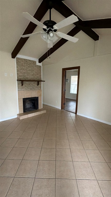 301 South Mustang Avenue Cedar Park, TX 78613 - Photo 4 of 20 a view of an empty room with a fireplace and a ceiling fan