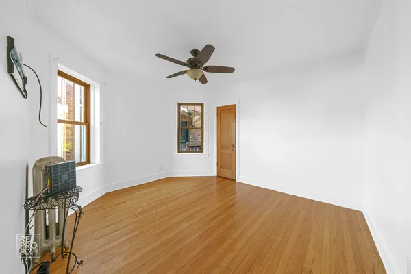 a view of a livingroom with a window