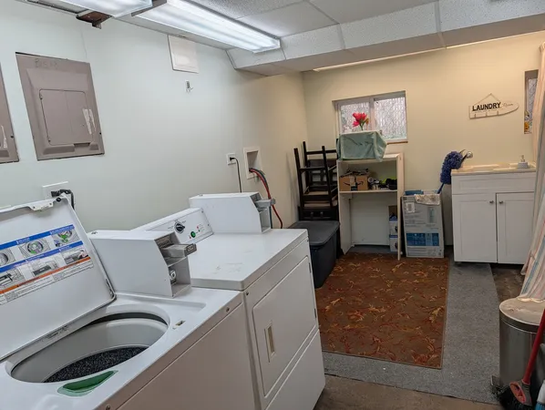 a room with storage and utility