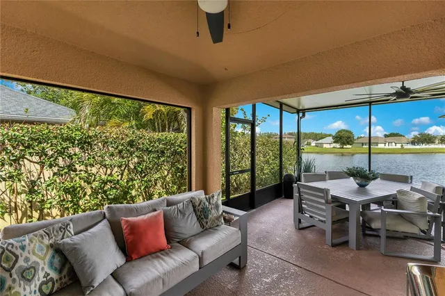 a outdoor living space with furniture and garden view