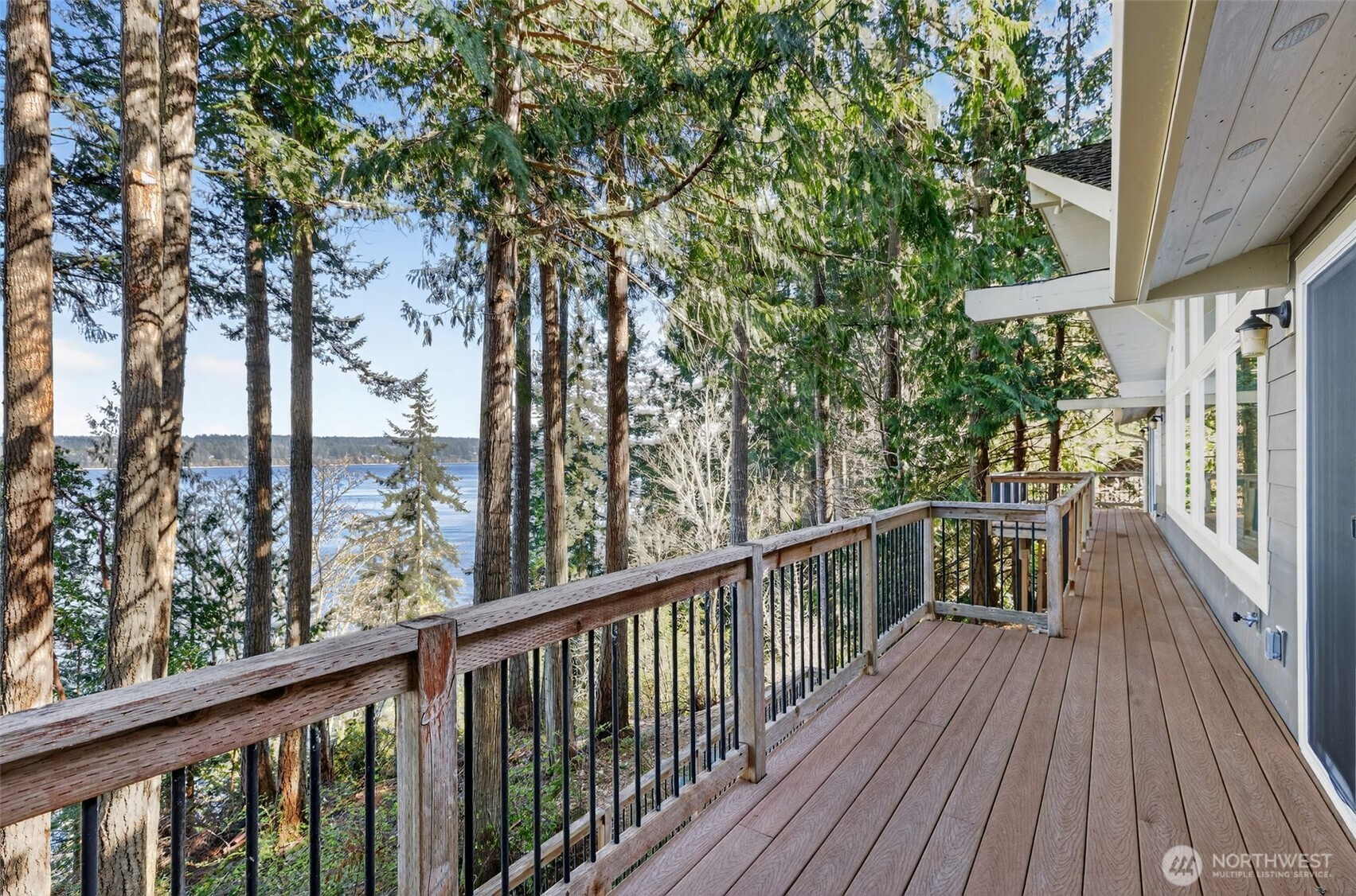 510 Carl Johnson Road Quilcene, WA 98376 - Photo 30 of 37 a view of balcony with wooden floor and fence