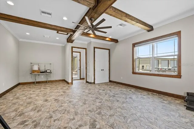 a view of a bedroom with baby toys