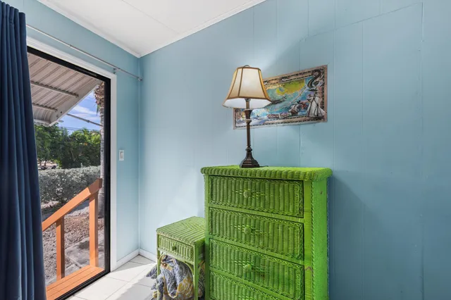 a view of a door and a window