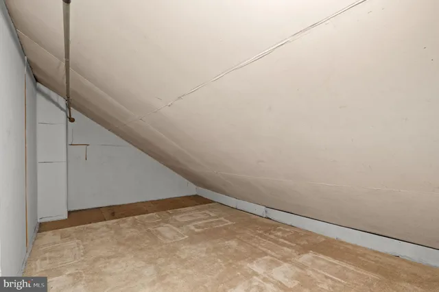 a view of small space with empty racks