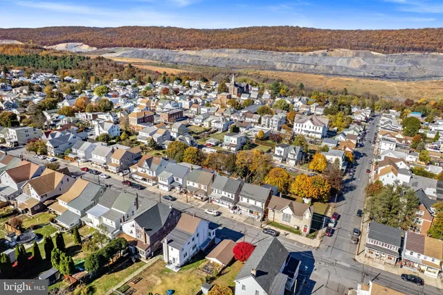 a view of city and mountain